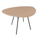 Ver imagem 1 de Mesa de Jantar Orgânica 120CMX90CM Barcelona Marrom/Nogueira/Preto