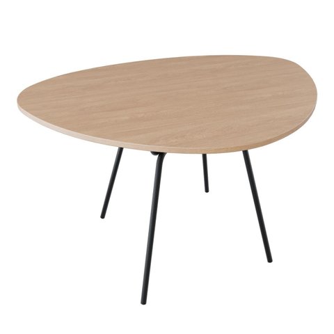Mesa de Jantar Orgânica 120CMX90CM Barcelona Marrom/Nogueira/Preto
