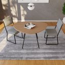 Ver imagem 4 de Mesa de Jantar Orgânica 120CMX90CM Barcelona Marrom/Nogueira/Preto