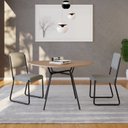 Ver imagem 5 de Mesa de Jantar Orgânica 120CMX90CM Barcelona Marrom/Nogueira/Preto
