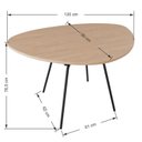 Ver imagem 2 de Mesa de Jantar Orgânica 120CMX90CM Barcelona Marrom/Nogueira/Preto