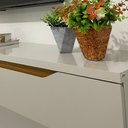 Ver imagem 5 de Rack Suspenso Uno p/ Tvs até 55 Polegadas 160cm 2 Portas Off White/Cedro - Olivar Móveis