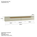 Ver imagem 2 de Rack Suspenso Uno p/ Tvs até 55 Polegadas 160cm 2 Portas Off White/Cedro - Olivar Móveis