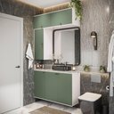 Ver imagem 1 de Conjunto para Banheiro Kappesberg Celeste 4 Peças Branco/verde 120cm