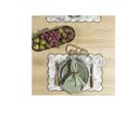 Ver imagem 3 de Conjunto de 4 Guardanapos Lila Franjas 45cm Verde Oliva Copa & Cia