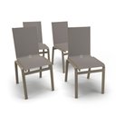 Ver imagem 1 de Kit 4 Cadeiras Jantar Gourmet Alumínio Fendi Tela Fendi