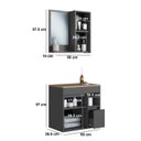 Ver imagem 4 de Conjunto para Banheiro 60cm com Gabinete Suspenso e Espelheira Bahamas Art In Móveis
