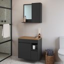 Ver imagem 5 de Conjunto para Banheiro 60cm com Gabinete Suspenso e Espelheira Bahamas Art In Móveis