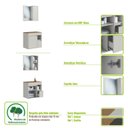 Ver imagem 6 de Conjunto para Banheiro 60cm com Gabinete Suspenso e Espelheira Bahamas Art In Móveis