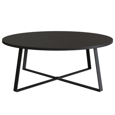 Mesa de Centro Redonda 80cm - Preta