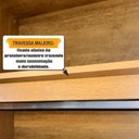 Ver mais imagens de Guarda-Roupa Casal França 6 Portas com Espelho e Detalhe Ripado com 3 Gavetas Internas Cinza/Cinamomo/Grafite