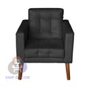 Ver imagem 5 de Sofá/poltrona/cadeira Decorativa Glamour Dubai com Puff e Pés em Madeira Preto