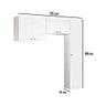 Conjunto com 3 Armários de Lavanderia Suspenso Multimóveis Cr30048 Branco - 4