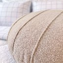 Ver imagem 7 de Capa Almofada Redonda Bouclé Drapeada 40cm Decorativa, Zíper Invisível Diversas Cores Cor:Bege