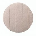 Ver imagem 2 de Capa Almofada Redonda Bouclé Drapeada 40cm Decorativa, Zíper Invisível Diversas Cores Cor:Bege