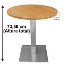 Ver imagem 4 de Mesa Alpha Inox 73,50 Cm (alt) Base Quadrada Tampo Mdp Redondo 60 Cm (larg) X 2,50 Cm (alt) Samba