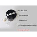 Ver imagem 3 de 7 Spot Sobrepor Redondo AR70 Preto Direcionavel Corredor Zan94