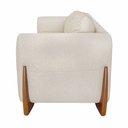 Ver mais imagens de Poltrona Decorativa Pés em Madeira Buzz Linho Off White Rústico - Gran Belo