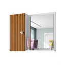 Ver imagem 4 de Armário Espelheira Pia Banheiro 1 Porta Lux Ripado e Branco