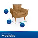 Ver imagem 5 de Poltrona Opala para Sala Confortável e Reforçada Suede