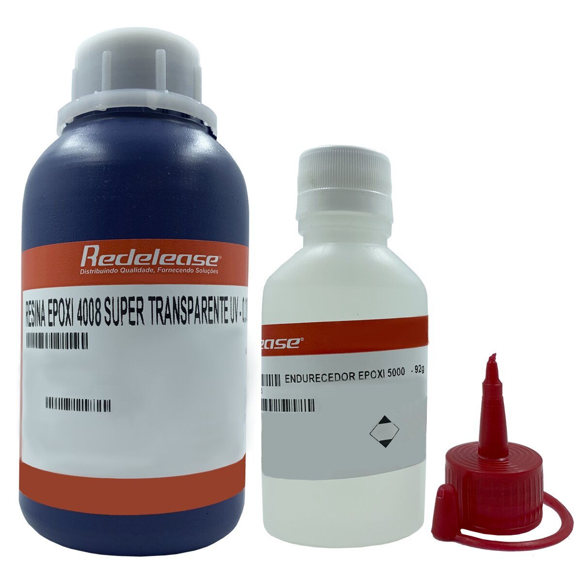 Resina Epoxi 4008 Baixa Viscosidade ULTRA TRANSPARENTE e Proteção UV Com Endurecedor (286 g)
