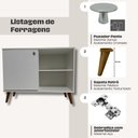 Ver imagem 6 de Aparador Decorativo 88cm com 1 Porta e Prateleira Lateral em MDF - Pea Móveis