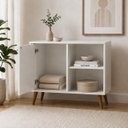 Ver imagem 2 de Aparador Decorativo 88cm com 1 Porta e Prateleira Lateral em MDF - Pea Móveis
