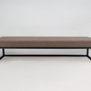 Ver imagem 1 de Puff Ted 100 Cm Base Linho Marrom/Preto
