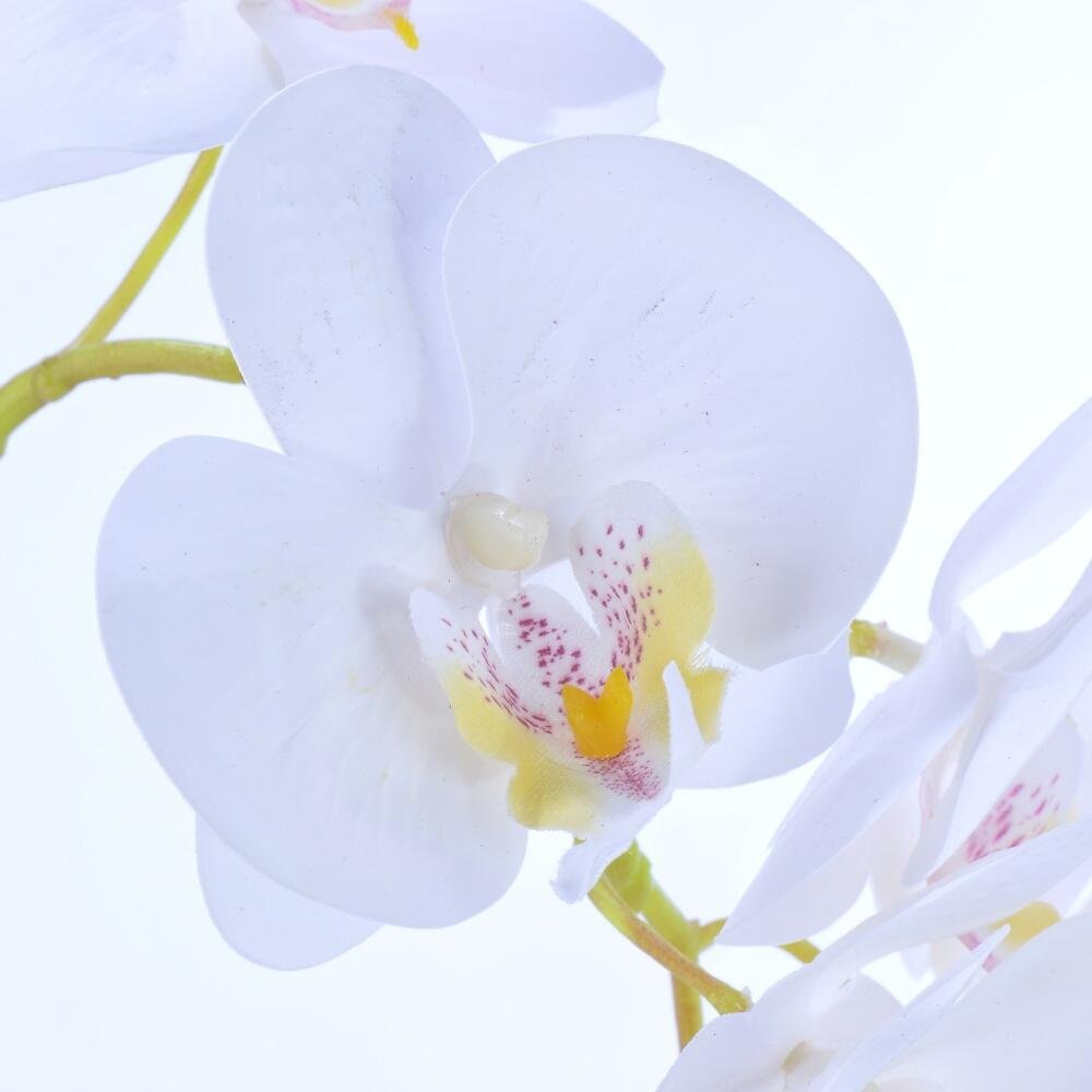 Arranjo de Orquídea Artificial Branca Pequenina Lua - 3