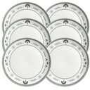 Ver imagem 1 de Jogo 6 Pratos Rasos Stoneware Exótica 26,5cm Porto Brasil Mesa Posta Branco Verde