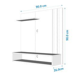 Painel para Tv até 32 Polegadas Turim Luxo:off White/freijo - 4