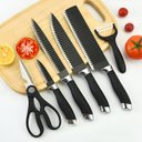 Ver imagem 5 de Kit Completo 6 Peças de Facas com Cutelo Tesoura Descascador