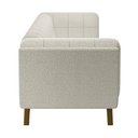 Ver imagem 7 de Sofá Decorativo Sala de Estar 240cm Rocket 3 Lugares Base Madeira Boucle Off White G45 - Gran Belo