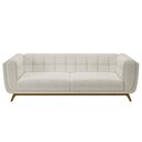 Ver imagem 2 de Sofá Decorativo Sala de Estar 240cm Rocket 3 Lugares Base Madeira Boucle Off White G45 - Gran Belo