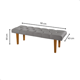 Recamier Puff Estofado para Quarto Closet Banqueta Decoração - 3