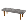 Puff Recamier Quarto Sala 90 Cm Solteiro Banqueta Decoração Penteadeira Pés Palito Retrô Vintage - 1