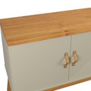 Ver imagem 4 de Rack + Painel Si 1.60m Estilo Retrô para Tv até 60'' Cor Off White / Cinamomo