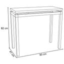 Ver imagem 4 de Aparador Decorativo Para Sala de Estar Malva Estilo Industrial 90cm BP Nature Preta - Desk Design Ar