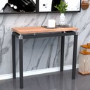 Ver imagem 6 de Aparador Decorativo Para Sala de Estar Malva Estilo Industrial 90cm BP Nature Preta - Desk Design Ar
