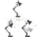 Ver imagem 4 de Luminária Mesa Abajur Articulável Metal Escritório Flex 2 em 1 Preta Bivolt