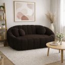 Ver imagem 1 de Namoradeira Concha Decorativa 190cm Sala Suede:marrom/liso