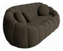 Ver imagem 3 de Namoradeira Concha Decorativa 190cm Sala Suede:marrom/liso