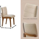 Ver imagem 2 de Sala de Jantar Noronha 8 Lugares Cadeiras Bella Linho Off White 220cm Mobillare