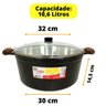 Panelão Caçarola Grossa Aluminio Batido 32 Panela 10 Litros - 2