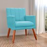 Kit 4 Poltrona Decorativa Miami Turquesa para Sala de Estar Recepção - 2