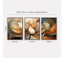 Ver imagem 4 de Quadro Grande Abstrato Harmonia Florescer da Alma Tríptico