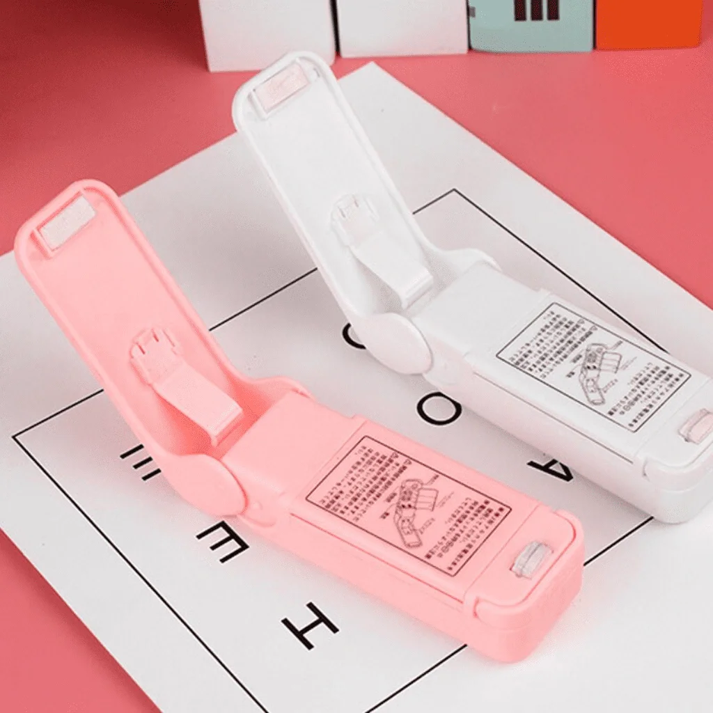 Mini Seladora de Embalagem Plástico Lacra Portátil Manual:branco - 3