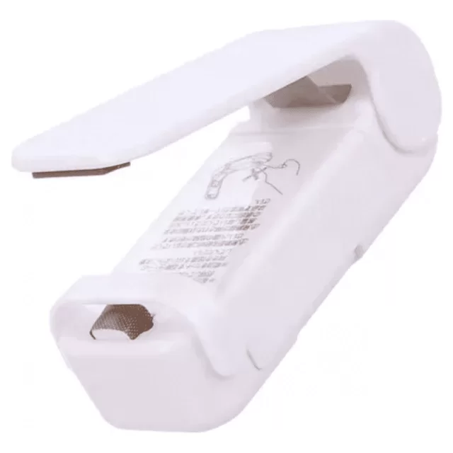 Mini Seladora de Embalagem Plástico Lacra Portátil Manual:branco