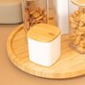 Pote Hermético Organizador Tampa de Bambu Keep ou 150 Ml Cor:branco - 3