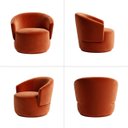 Ver imagem 3 de Poltrona Orgânica Moderna em Veludo para Sala de Recepção Terracota